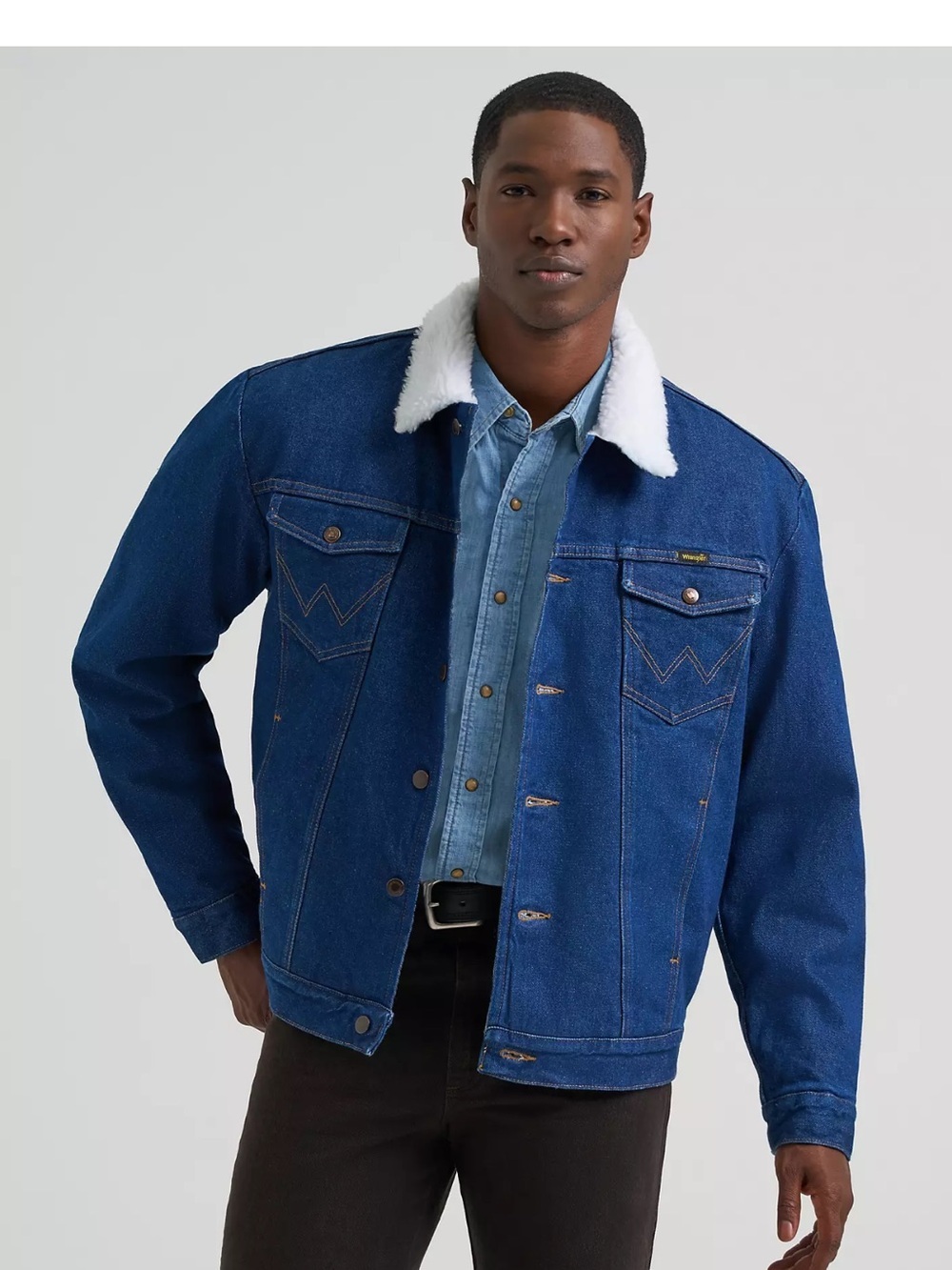 Wrangler sherpa-lined denim jacket